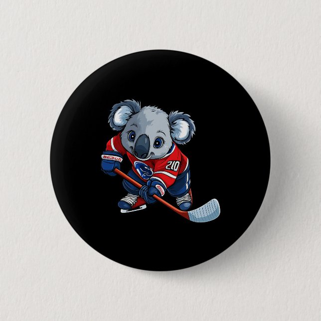 Badge Rond 5 Cm Koalas Ice Hockey  (Devant)