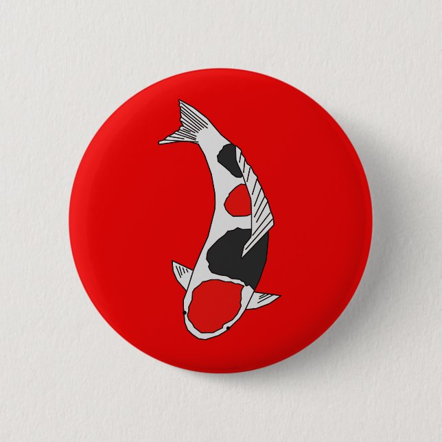 Badge Rond 5 Cm Koi Fish (Devant)