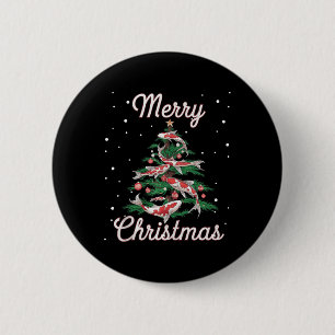 Badge Rond 5 Cm Koi Fish Xmas Tree Koi Carp Christmas Tree
