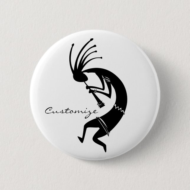Badge Rond 5 Cm Kokopelli flute player Thunder_Cove (Devant)