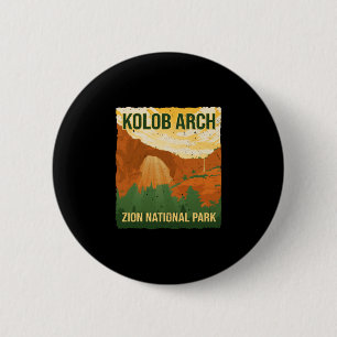 Badge Rond 5 Cm Kolob arch zion parc national randonnée camping
