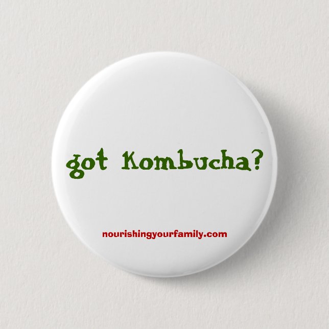 Badge Rond 5 Cm kombucha obtenu ? , nourishingyourfamily.com (Devant)
