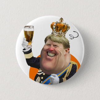 Badge Rond 5 Cm Koningsdag Willem Alexander button