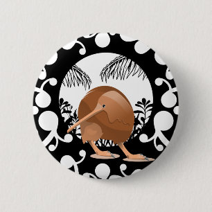 Badge Rond 5 Cm Koru Kiwi