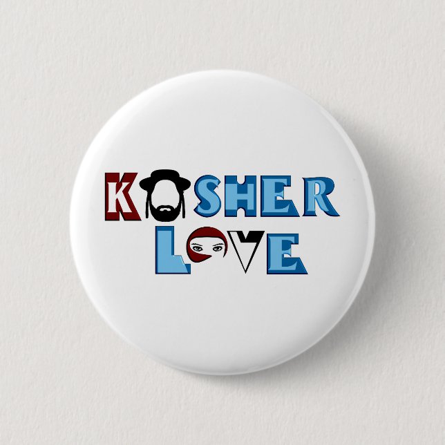Badge Rond 5 Cm Kosher Love (Devant)