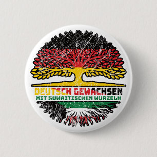 Badge Rond 5 Cm Koweït Koweitien Allemand Allemagne Arbre Racine