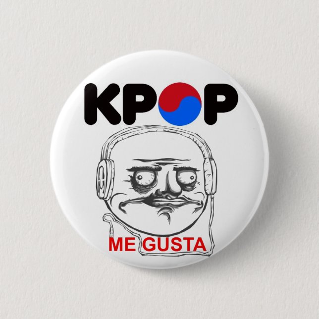 Badge Rond 5 Cm KPop Me gusta Meme, i like (Devant)