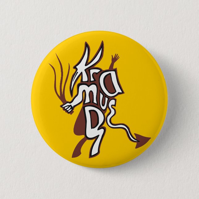 Badge Rond 5 Cm Krampus (Devant)