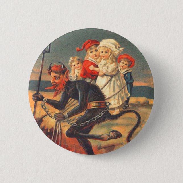 Badge Rond 5 Cm Krampus kidnapping (Devant)