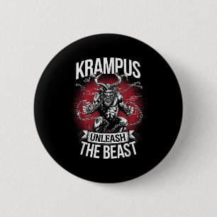 Badge Rond 5 Cm Krampusnacht Noël Monstre Krampus Amant Festi