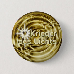 Badge Rond 5 Cm Krieger des Lichts   vagues dorées
