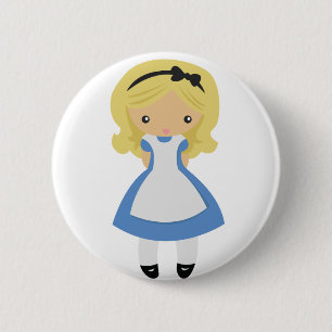 Badge Rond 5 Cm KRW Alice mignonne au pays des merveilles