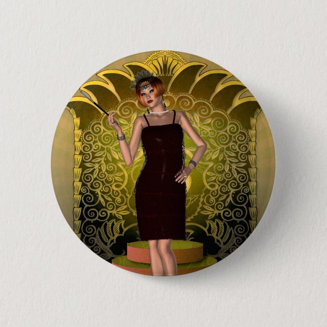 Badge Rond 5 Cm KRW mettant sur l'aileron de Ritz Deco II (Devant)