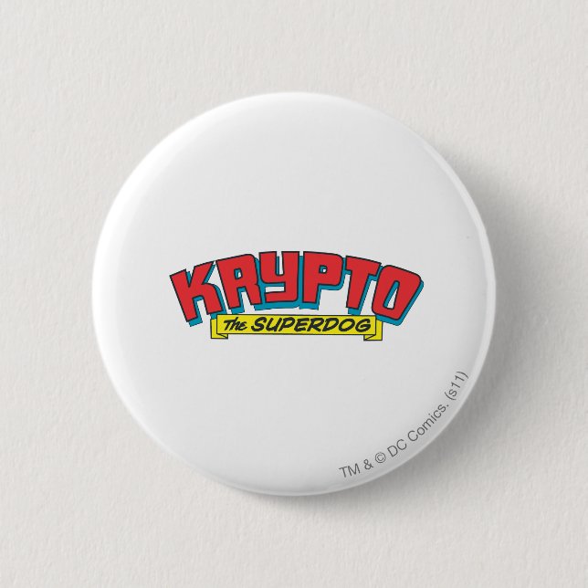 Badge Rond 5 Cm Krypto, le super-chien (Devant)
