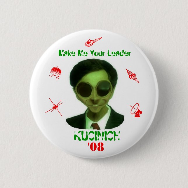 Badge Rond 5 Cm Kucinich '08 (Devant)