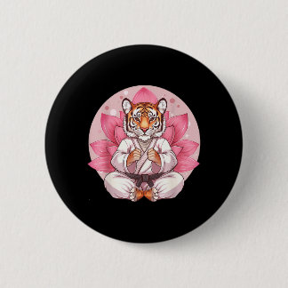 Badge Rond 5 Cm Kung Fu Tiger Arts Martiaux Kickboxing Taekwondo