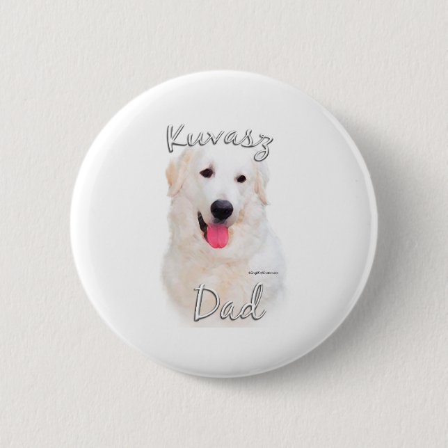 Badge Rond 5 Cm Kuvasz Papa 2 (Devant)