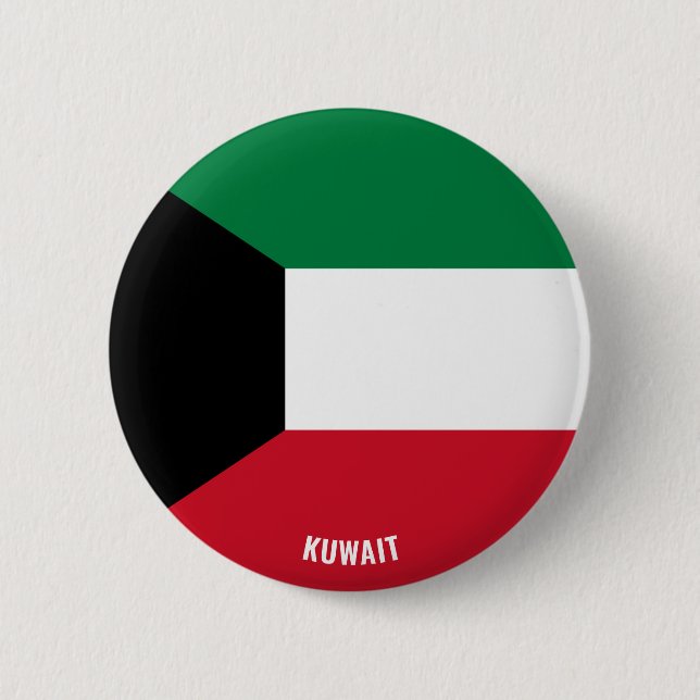 Badge Rond 5 Cm Kuwait Flag Cute Patriotic (Devant)
