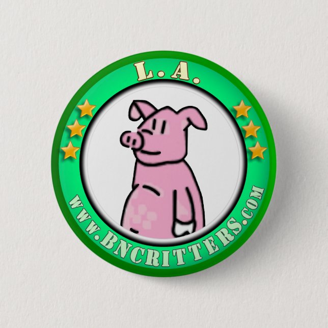 Badge Rond 5 Cm L.A. Bouton (Devant)