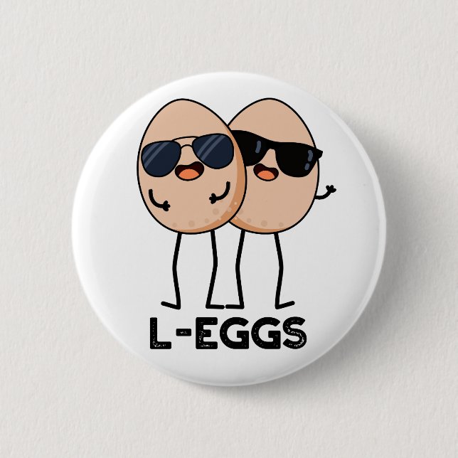 Badge Rond 5 Cm L-OEufs Funny Egg Pun (Devant)