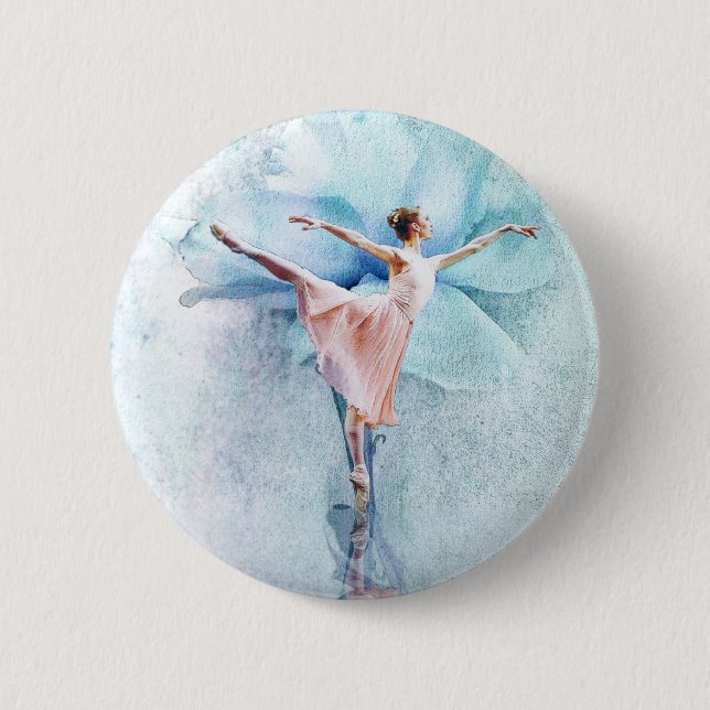 Badge Rond 5 Cm La ballerine (Devant)