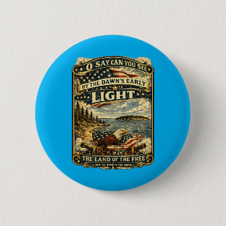 Badge Rond 5 Cm La Bannière étoilée Patriotique États-Unis 4 juill
