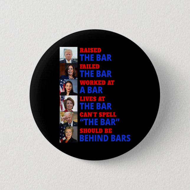 Badge Rond 5 Cm La Barre Harris A Échoué La Barre (Devant)