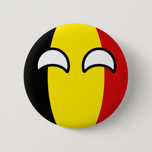 Badge Rond 5 Cm La Belgique Geeky tendante drôle Countryball (Devant)