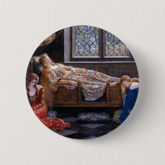 Badge Rond 5 Cm La Belle au bois dormant, vers 1921 par John Colli