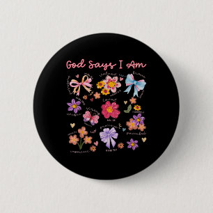 Badge Rond 5 Cm La Bible Chrétienne Verse Dieu Dire Je Suis Femmes