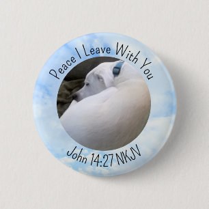 Badge Rond 5 Cm La Bible contre le chien Photo dans le ciel bleu c