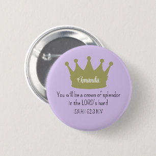 Badge Rond 5 Cm La Bible de la Couronne contre la foi chrétienne L