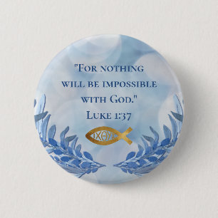Badge Rond 5 Cm La Bible Verse de la foi chrétienne