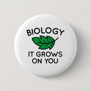 Badge Rond 5 Cm La Biologie, Ça Passe Sur Vous