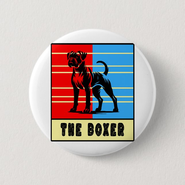 Badge Rond 5 Cm La boîte - Chien fort (Devant)