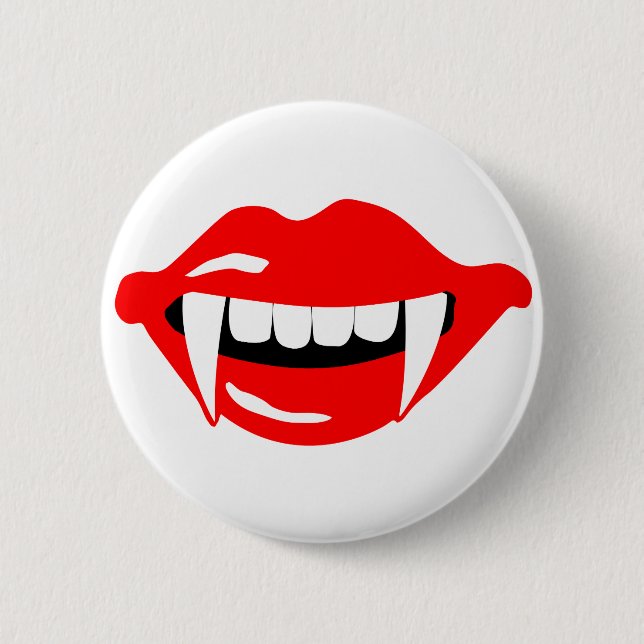 Badge Rond 5 Cm La bouche de Vampire (Devant)