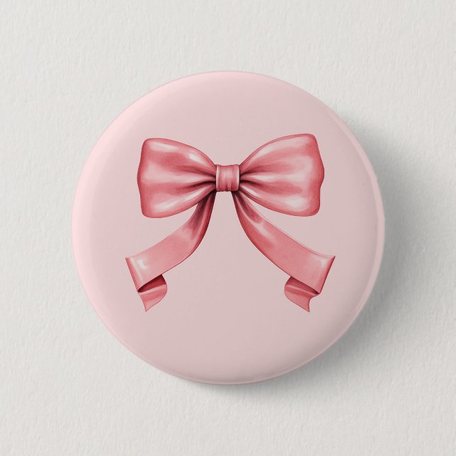 Badge Rond 5 Cm La Bow rose Parfaite (Devant)