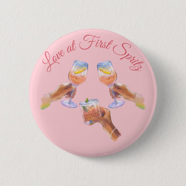 Badge Rond 5 Cm La Brigade Spritz | Thème de soirée de bachelorett (Devant)