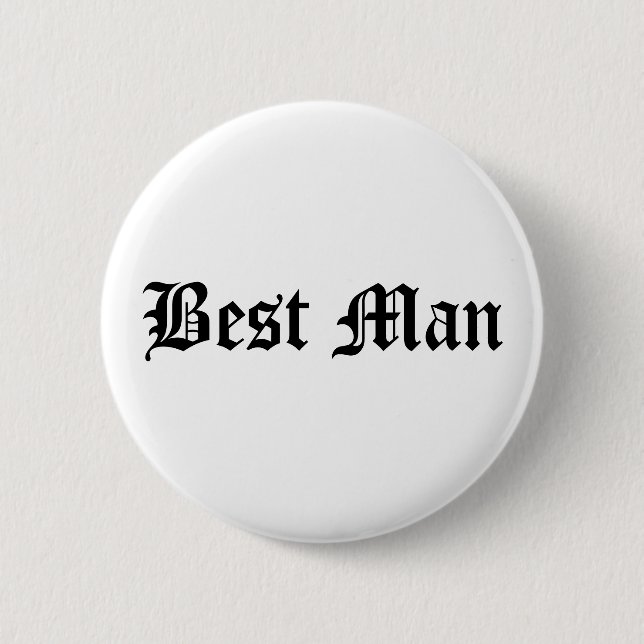Badge Rond 5 Cm La broche "Best Man" (Devant)