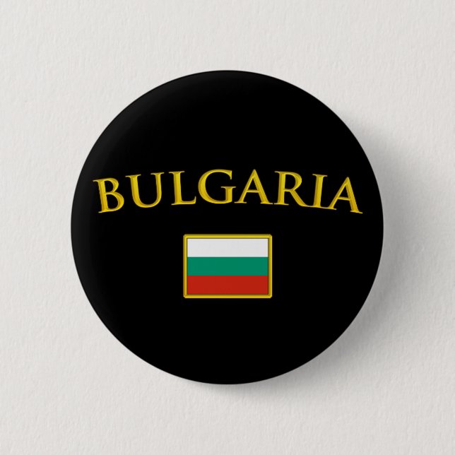 Badge Rond 5 Cm La Bulgarie d'or (Devant)