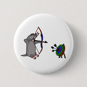 Badge Rond 5 Cm La BV taupe aveugle en concurrence de tir à l'arc