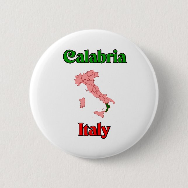 Badge Rond 5 Cm La Calabre Italie (Devant)