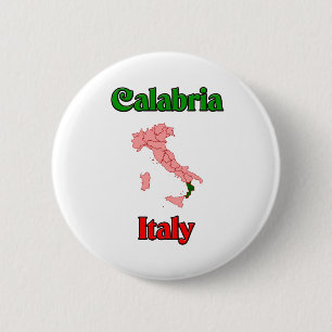 Badge Rond 5 Cm La Calabre Italie