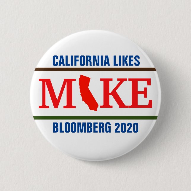 Badge Rond 5 Cm La Californie comme Mike (Devant)