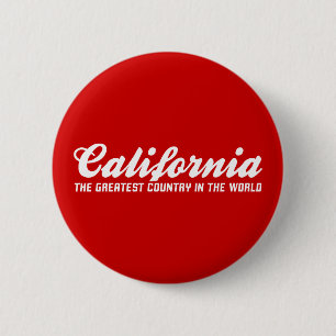 Badge Rond 5 Cm la Californie le plus grand pays au monde