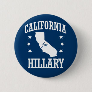 BADGE ROND 5 CM LA CALIFORNIE POUR HILLARY