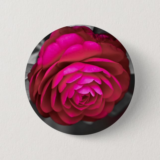 Badge Rond 5 Cm La Camellia Rosy (Devant)