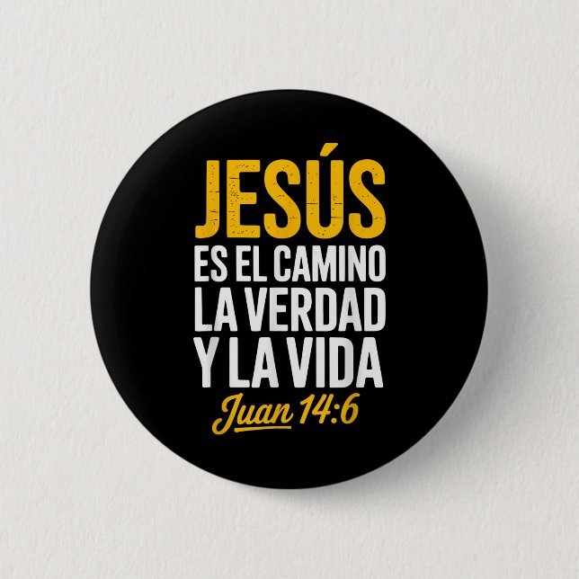 Badge Rond 5 Cm La Camisa De Jesus En Espanol Christian Spanish  (Devant)