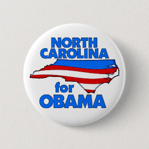Badge Rond 5 Cm La Caroline du Nord pour le bouton d'Obama