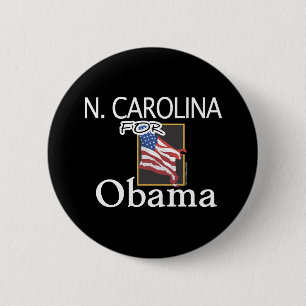 Badge Rond 5 Cm La Caroline du Nord pour le bouton d'Obama